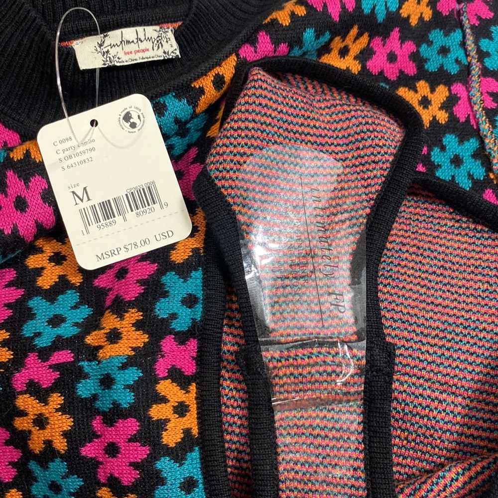 NWT- Free People Winter Warmer Bodysuit in Party Combo - Size: Small & Med - Picture 13 of 15